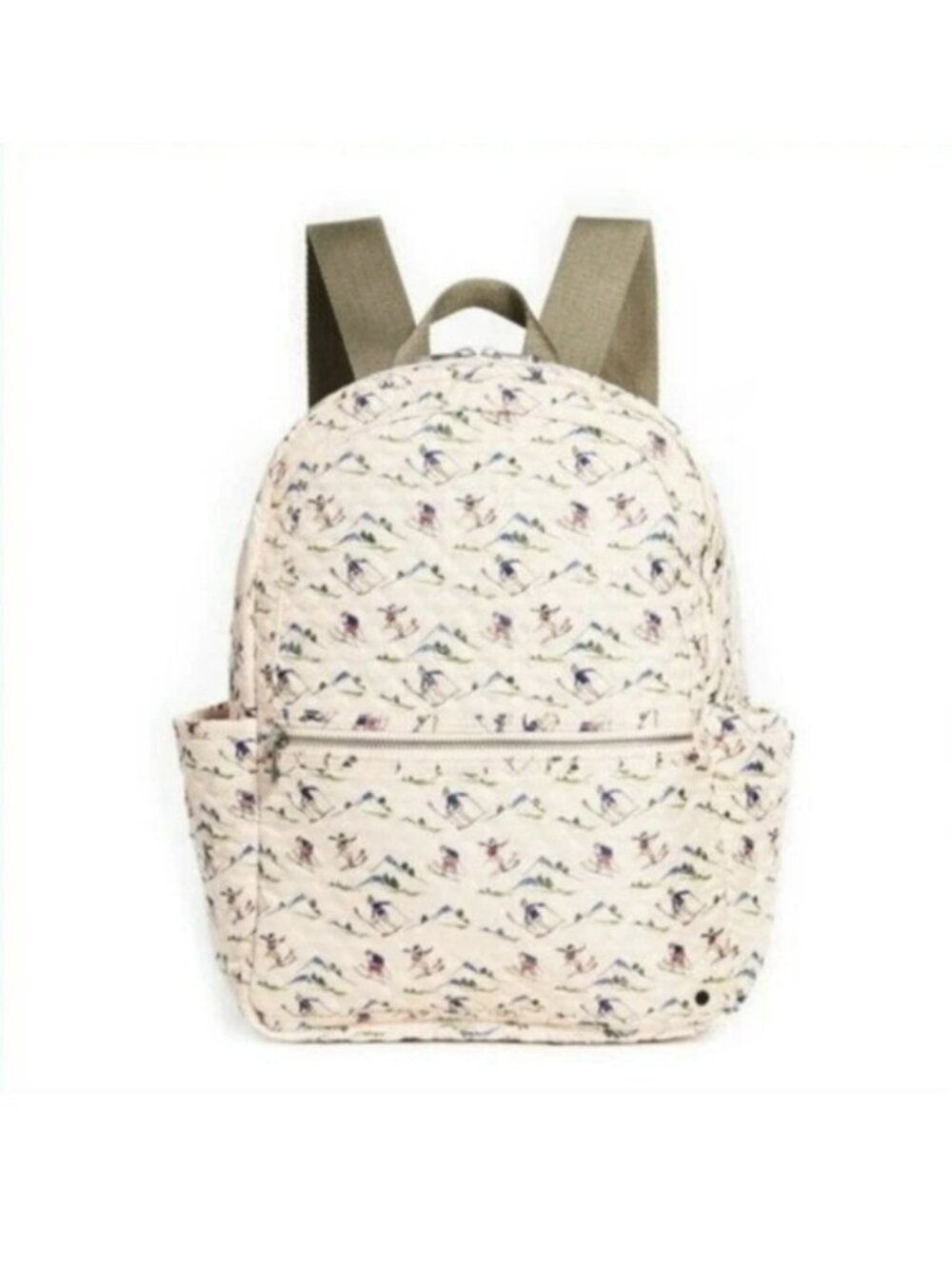 NEW State Bags X1401 Pink Kane Quilted Skiers Printed Backpack Size 15x11x4.5 in